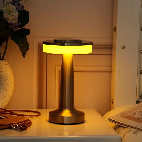 VIHOSE 8 Pcs 8 Pcs Cordless Table Lamps LED Portable Rechargeable Table Lamp with Touch Sensor 3 Color Dimming up to 15 Hours Battery Desk Light for Restaurant Nursery Living Room (Rose Gold) in Saudi Arabia
