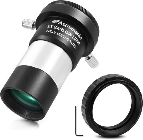 Astromania Metal T-Ring Adapter for Minolta DSLR/SLR - Bundle with - 2X Barlow Lens Upgraded 1.25 inch in Saudi Arabia