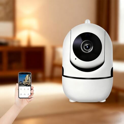 كاميرا داخلية عالية الوضوح للمنزل 360 درجة 2.4 جيجا واي فاي شاشة كاميرا مع صوت ثنائي الاتجاه - رؤية ليلية للكشف عن الحركة لمراقبة غرفة المنزل in Saudi Arabia