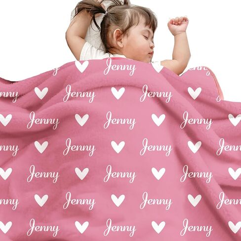 Ship Next Day,Custom Blanket with Name,Personalized Blankets for Kids,Customized Fleece Throw Blanket Christmas Blanket Gifts for Daughter Son in Saudi Arabia