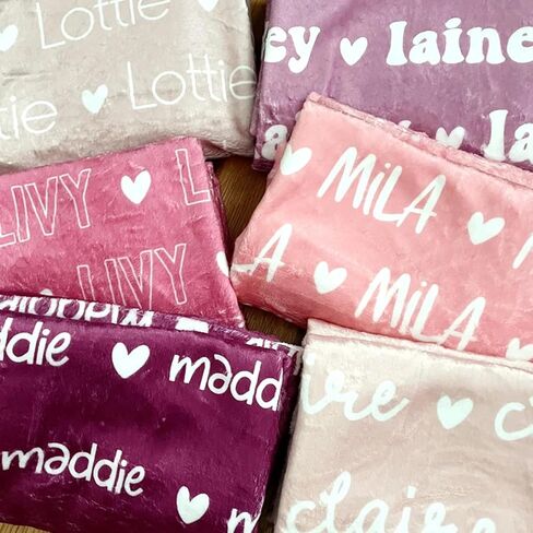 Ship Next Day,Custom Blanket with Name,Personalized Blankets for Kids,Customized Fleece Throw Blanket Christmas Blanket Gifts for Daughter Son in Saudi Arabia