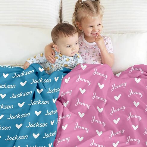 Ship Next Day,Custom Blanket with Name,Personalized Blankets for Kids,Customized Fleece Throw Blanket Christmas Blanket Gifts for Daughter Son in Saudi Arabia