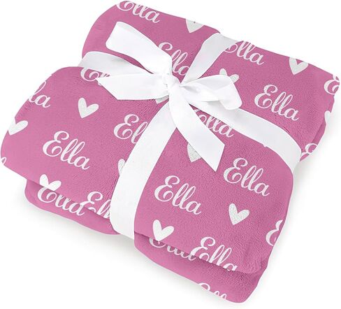 Ship Next Day,Custom Blanket with Name,Personalized Blankets for Kids,Customized Fleece Throw Blanket Christmas Blanket Gifts for Daughter Son in Saudi Arabia