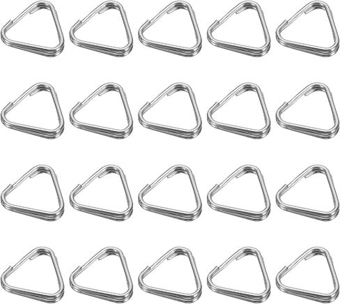 Camera Strap Lug Ring, 20 Pack Metal Triangle Split Ring Hook Adapter Universal for Camera Shoulder Strap, Silver in Saudi Arabia