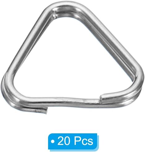 Camera Strap Lug Ring, 20 Pack Metal Triangle Split Ring Hook Adapter Universal for Camera Shoulder Strap, Silver in Saudi Arabia