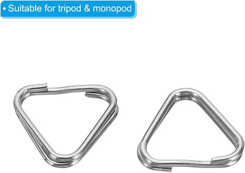 Camera Strap Lug Ring, 20 Pack Metal Triangle Split Ring Hook Adapter Universal for Camera Shoulder Strap, Silver in Saudi Arabia