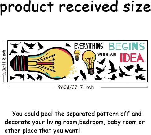 SUPERDANT Let’s Read Wall Stickers Reading Corner Wall Decals Book Rainbow Art Sticker Nursery Classroom Wallpaper Decor for Study Room Classroom Kids Library Decorations in Kuwait