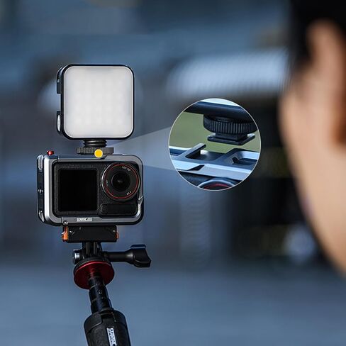 Camera Protective Cage for Action 5 Professional with Pre Positioned Base and Cold Shoe Port for Lighting Gear Camera Protections Frame in Saudi Arabia