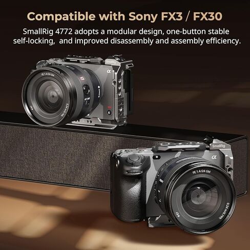 SmallRig FX3 / FX30 نصف قفص + مقبض جانبي مع مشغل REC in Kuwait