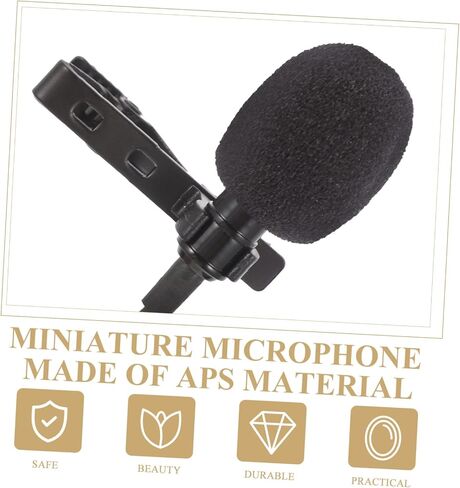 2pcs Lavalier Microphone Clip Mic Omnidirectional Recording Lapel Mic for Interviews Video and Music Sturdy Clip Design for Easy Use and Sound in Saudi Arabia