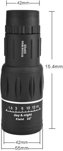 Telescopes for Adults Astronomy, High Power Telescope 40X60 Military Hd l Monocular Zoom Binoculars Night Optic Scope Big Vision Telescopio in Saudi Arabia