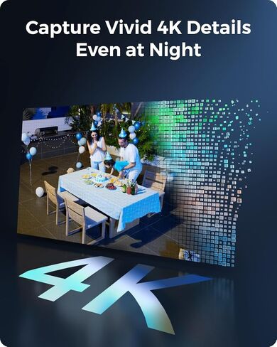 كاميرات أمان REOLINK 4K نظام خارجي لاسلكي، تخزين محلي مشفر لمدة عام واحد، رؤية ليلية ملونة، واي فاي 2.4/5 جيجا هرتز، اكتشاف الذكاء الاصطناعي، بدون اشتراك، محور منزلي مع لوحة طاقة شمسية 6X Eco Ultra+ in Saudi Arabia