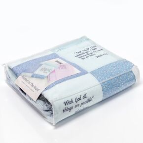 ® Embroidered Scripture Baby Quilt, Pink in Saudi Arabia