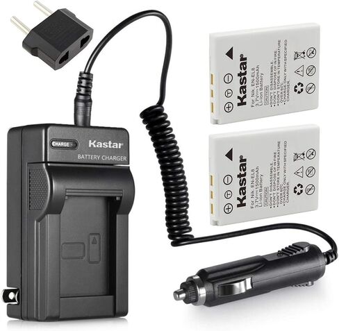 شاحن سفر Kastar Battery X2 & AC لـ Nik EN-EL8 Coolpix P1 P2 Coolpix S1 S2 S3 S5 S6 Coolpix S7 S7c Coolpix S8 Coolpix S9 Coolpix S50 Coolpix S51 S51c Coolpix S52 S52c Cool-Station MV-11 MV-121 in Saudi Arabia