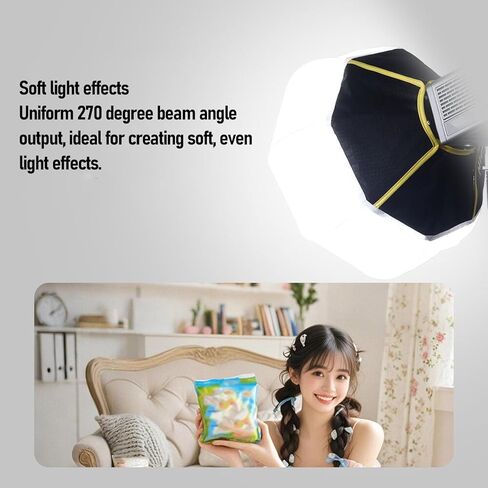 Asixxsix 12 بوصة Lantern Softbox، معدل ضوء ناعم، 270 درجة متعدد الاتجاهات ضوء الناشر تعديل Softbox لأضواء الفيديو LED الصغيرة Bowens، COB LED فيديو استوديو الضوء in Saudi Arabia