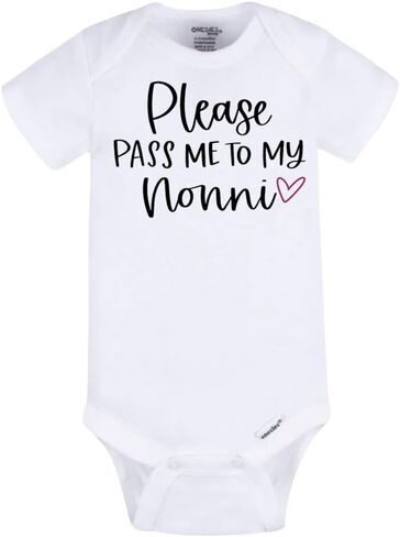 Nonni Baby Bodysuit – “Please Pass Me to My Nonni in Saudi Arabia