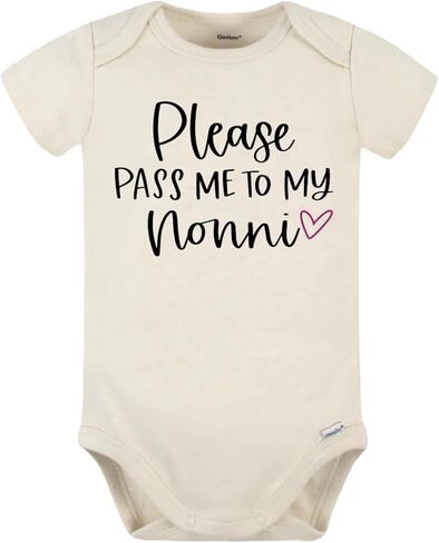 Nonni Baby Bodysuit – “Please Pass Me to My Nonni in Saudi Arabia