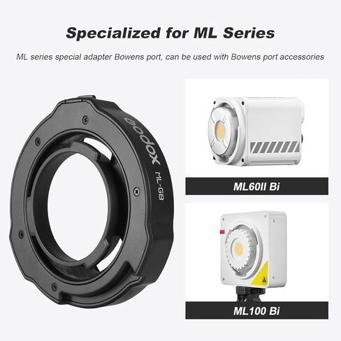 Godox ML-GB Bayonet Adapter for Godox AD300Pro AD400Pro ML100R ML100Bi ML60IIBi ML30 ML30Bi ML60 ML60Bi LED Video Light in Saudi Arabia