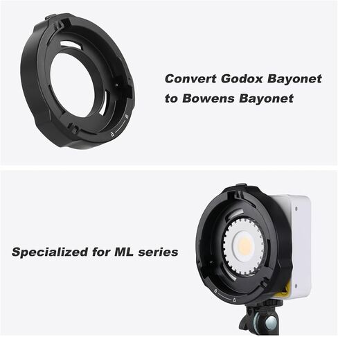 Godox ML-GB Bayonet Adapter for Godox AD300Pro AD400Pro ML100R ML100Bi ML60IIBi ML30 ML30Bi ML60 ML60Bi LED Video Light in Saudi Arabia