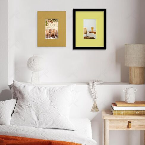 Golden State Art، 5 عبوات إطار صور بألوان مختلطة مقاس 8 × 10، فتحة 3.5 × 5.5 للصور مقاس 4 × 6 مع قطع مشطوفة أساسية بيضاء، سمك 4 طبقات in Saudi Arabia