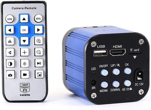 كاميرا مجهر رقمية 4K UHD CMOS 2160P 1080P 120FPS مجهر فيديو صناعي C-Mount متوافق مع لحام إصلاح الهاتف PCB CPU (اللون: أحمر) (أحمر) in Saudi Arabia