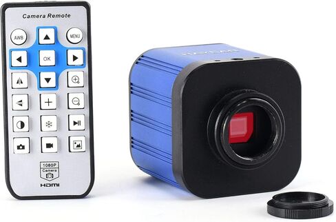 كاميرا مجهر رقمية 4K UHD CMOS 2160P 1080P 120FPS مجهر فيديو صناعي C-Mount متوافق مع لحام إصلاح الهاتف PCB CPU (اللون: أحمر) (أحمر) in Saudi Arabia
