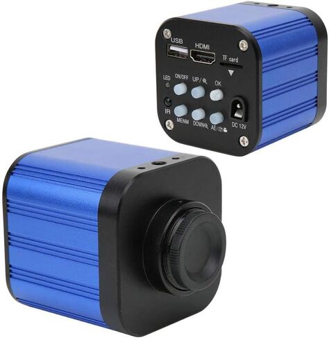 كاميرا مجهر رقمية 4K UHD CMOS 2160P 1080P 120FPS مجهر فيديو صناعي C-Mount متوافق مع لحام إصلاح الهاتف PCB CPU (اللون: أحمر) (أحمر) in Saudi Arabia