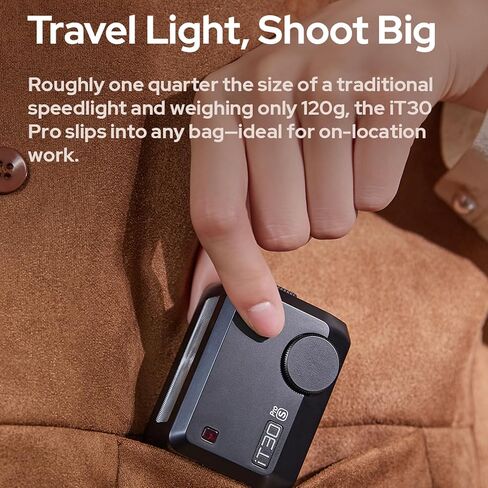 Godox Mini iT30Pro C iT30 Pro C for Canon TTL Flashlight Wireless Touch Screen Portable Flashlight HSS 1/8000 Second Compatible with Mirrorless Cameras External Flash Compatible for Canon Black in Saudi Arabia