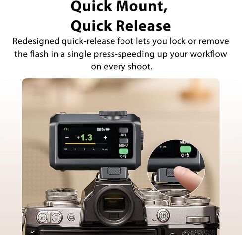 Godox Mini iT30Pro C iT30 Pro C for Canon TTL Flashlight Wireless Touch Screen Portable Flashlight HSS 1/8000 Second Compatible with Mirrorless Cameras External Flash Compatible for Canon Black in Saudi Arabia