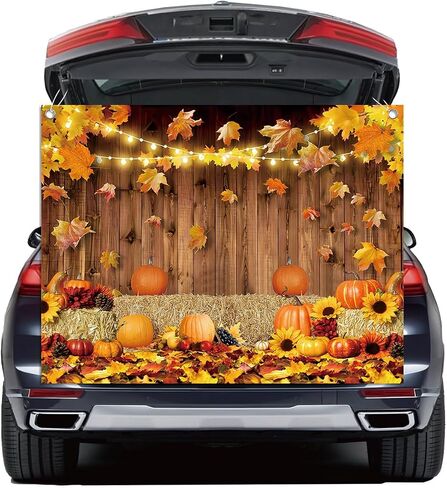 Halloween Trunk or Treat Car Decorations Kit, Wild West Rustic Wooden Barn Trunk or Treat Decoration, Western Theme Banner for SUV Archway Garage Door Halloween Party Decorations in Saudi Arabia