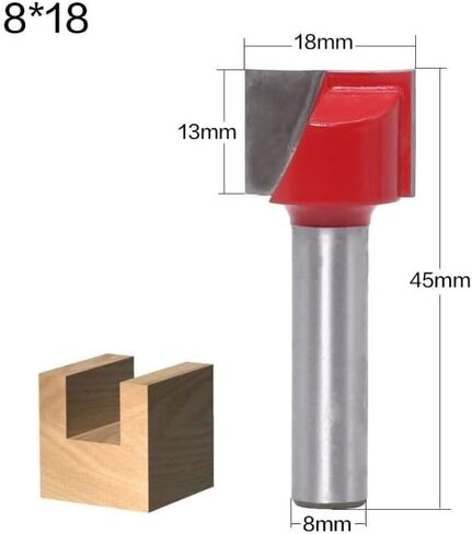 8mm Cleaning Bottom Engraving Woodworking Tools Bit Solid Carbide Milling Cutter End Mill for Wood Cutter (18mm) in Saudi Arabia