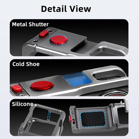Metal Extension Frame For Action 3/4/5 Camera Accessories Multifunction Cage Bracket Quick Release Adapter Base Adapter Shockproof Action Camera Cage in Saudi Arabia