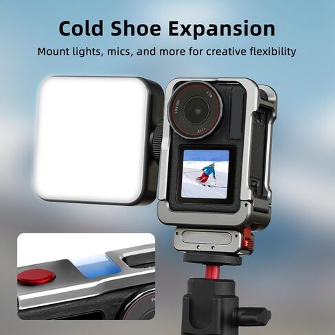 Metal Extension Frame For Action 3/4/5 Camera Accessories Multifunction Cage Bracket Quick Release Adapter Base Adapter Shockproof Action Camera Cage in Saudi Arabia