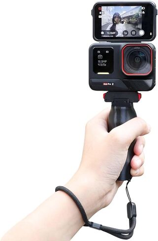 مقبض سريع التحرير لجهاز Insta360 Ace Pro2، تسجيل وتسجيل فيديو بزاوية مرنة، حامل تمديد مطبوع ثلاثي الأبعاد خفيف الوزن، مثبت يدوي مريح مع حزام معصم in Saudi Arabia