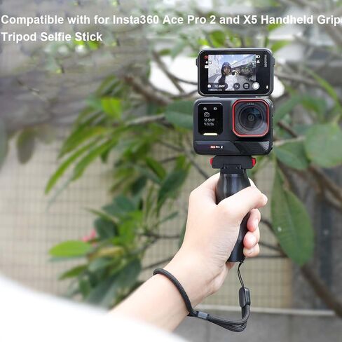 مقبض سريع التحرير لجهاز Insta360 Ace Pro2، تسجيل وتسجيل فيديو بزاوية مرنة، حامل تمديد مطبوع ثلاثي الأبعاد خفيف الوزن، مثبت يدوي مريح مع حزام معصم in Saudi Arabia