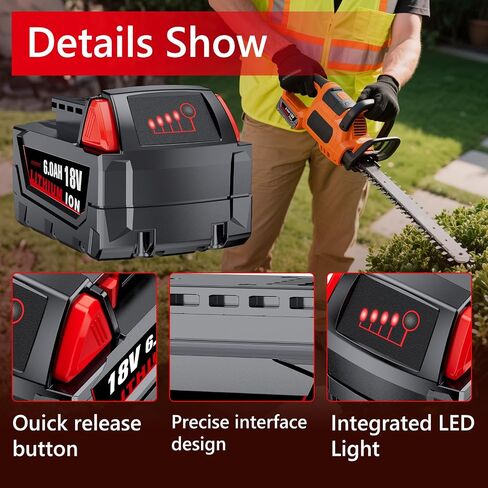 18v Battery Replacement for Milwaukee 18v Battery 48-11-1850 48-11-1860, Compatible with Cordless Power Tools in Kuwait