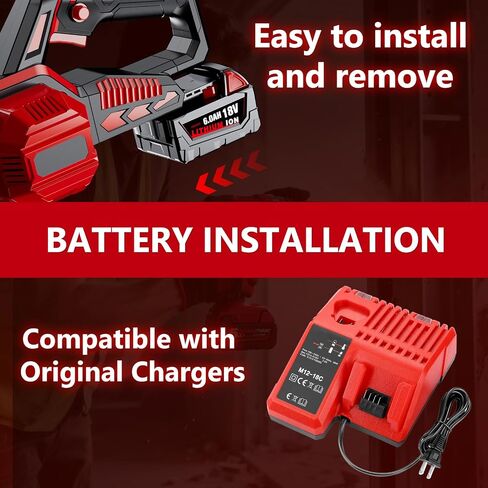 18v Battery Replacement for Milwaukee 18v Battery 48-11-1850 48-11-1860, Compatible with Cordless Power Tools in Kuwait