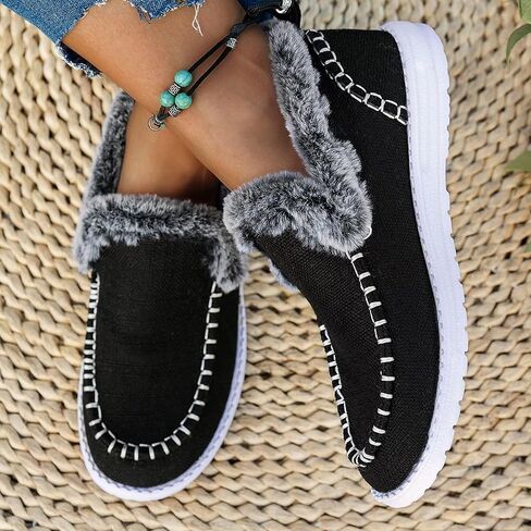 Fashion SneakersWomen's Fashion Snow Sneakers Comfortable Warm Flat Sport Shoes in Saudi Arabia
