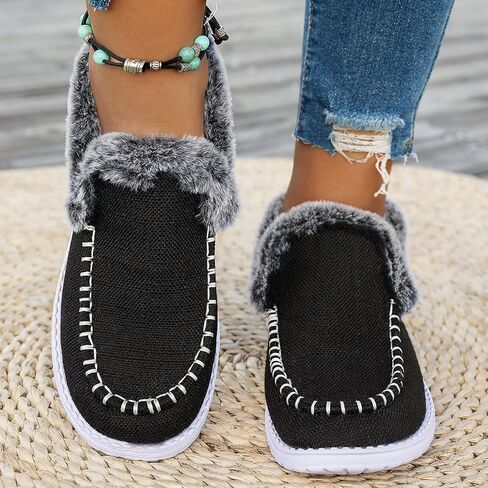 Fashion SneakersWomen's Fashion Snow Sneakers Comfortable Warm Flat Sport Shoes in Saudi Arabia