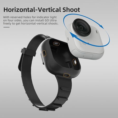 Camera Wrist Strap Fit for Insta360 GO Ultra Adjustable Silicone Hand Wrist Strap Lanyard Protective Case Cover in Saudi Arabia