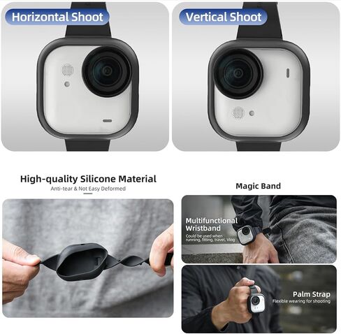 Camera Wrist Strap Fit for Insta360 GO Ultra Adjustable Silicone Hand Wrist Strap Lanyard Protective Case Cover in Saudi Arabia