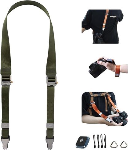 حزام كاميرا 3 في 1 مع إطلاق سريع، حزام كتف للكاميرا، حزام المعصم وشماعة الحقيبة، متعدد الاستخدام للكاميرات وحقائب الظهر in Kuwait