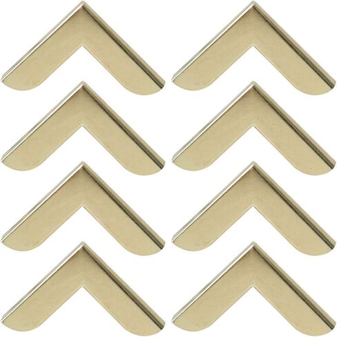 8pcs Box Corner Protectors Vintage Brass Tone Guard Edge Cover Scrapbook Album Jewelry Box Corner Decor in Saudi Arabia