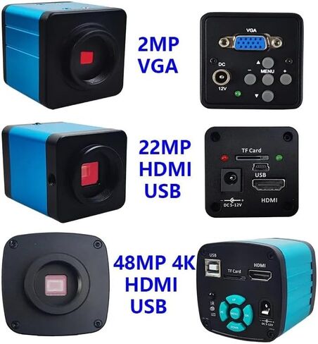 عدة مجهر 4K 48MP 22MP USB مجهر تكبير أحادي العين عدسة كاميرا فيديو رقمية 72 عدسة إضاءة LED محولات عدسة المجهر in Saudi Arabia
