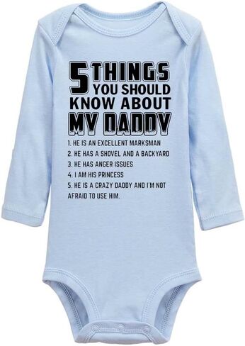 5 Things You Should Know About My Daddy Rompers for Infant Unisex Baby Long Sleeve soft in Saudi Arabia