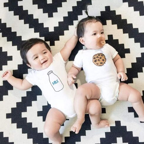 بدلة هدية من The Spunky Stork Baby Girl & Boy المضحكة لحديثي الولادة التوأم العضوية in Kuwait