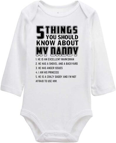 5 Things You Should Know About My Daddy Rompers for Infant Unisex Baby Long Sleeve soft in Saudi Arabia