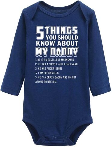 5 Things You Should Know About My Daddy Rompers for Infant Unisex Baby Long Sleeve soft in Saudi Arabia