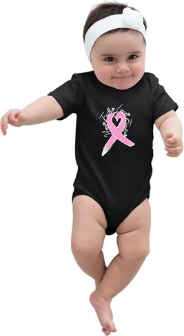 Go All Out Cute Script Breast Cancer Awareness Ribbon Infant Creeper in Saudi Arabia
