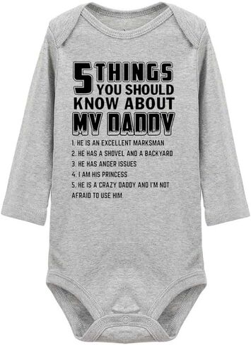 5 Things You Should Know About My Daddy Rompers for Infant Unisex Baby Long Sleeve soft in Saudi Arabia